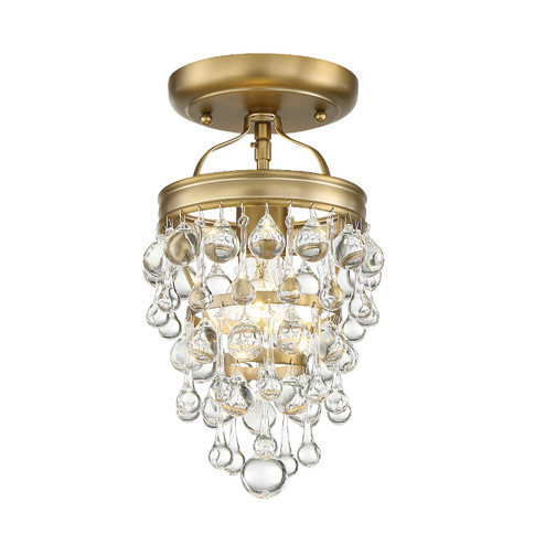 Calypso One Light Semi Flush Mount in Vibrant Gold (60|131-VG_CEILING)