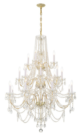 Traditional Crystal 20 Light Chandelier in Polished Brass (60|1157-PB-CL-MWP)