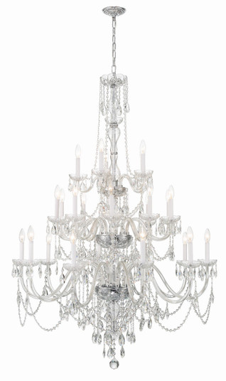 Traditional Crystal 25 Light Chandelier in Polished Chrome (60|1156-CH-CL-MWP)
