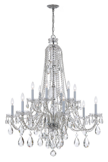 Traditional Crystal 12 Light Chandelier in Polished Chrome (60|1112-CH-CL-MWP)