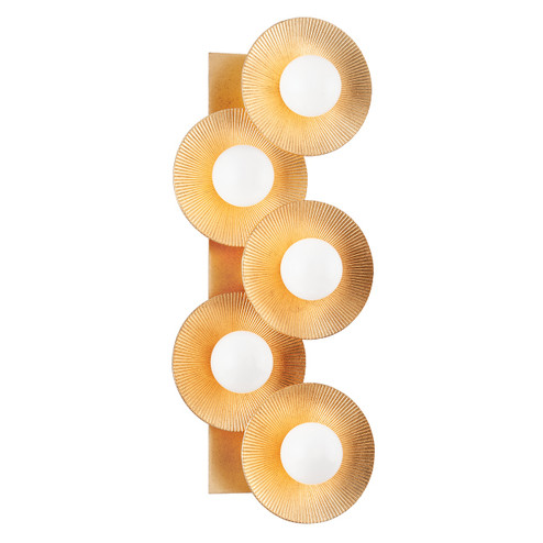 Emerald LED Wall Sconce in Vintage Gold Leaf (68|333-05-VGL)