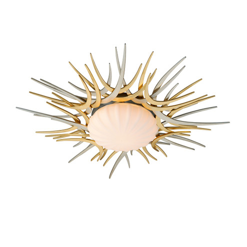 Helios LED Flush Mount in Gold And Silver Leaf (68|224-31)