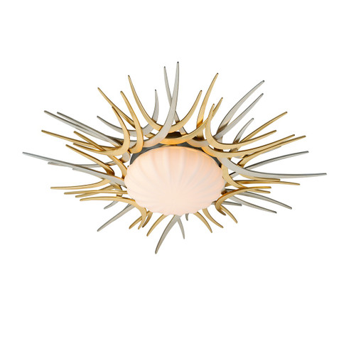 Helios LED Flush Mount in Gold And Silver Leaf (68|224-31)