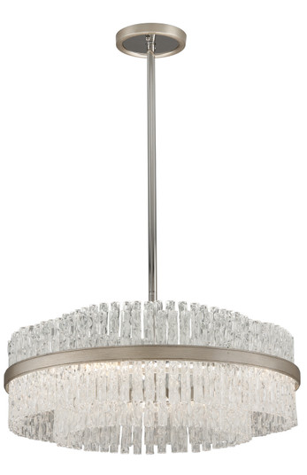 Chime Eight Light Chandelier in Silver Leaf (68|204-46)