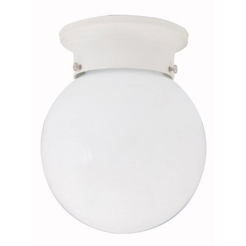 Globe One Light Flush Mount in White (65|5569WH)