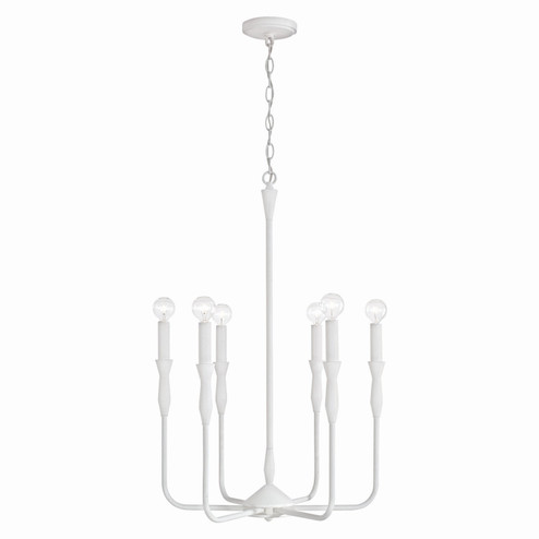 Paloma Six Light Chandelier in Textured White (65|450361XW)