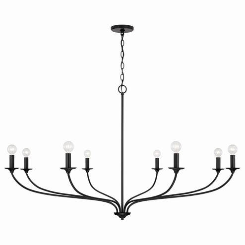 Dolan Eight Light Chandelier in Matte Black (65|449981MB)