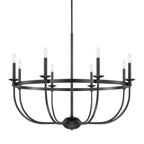 Rylann Eight Light Chandelier in Matte Black (65|425181MB)