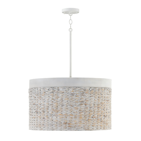 Tallulah Four Light Pendant in Chalk Wash (65|343942HW)