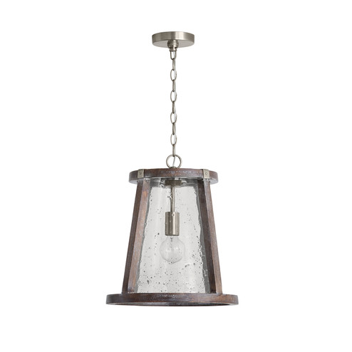 Connor One Light Pendant in Barnhouse and Matte Nickel (65|340512HN)