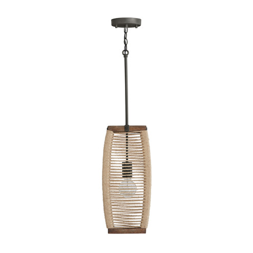 Jacob One Light Pendant in Grey Wash and Grey Iron (65|340311YG)