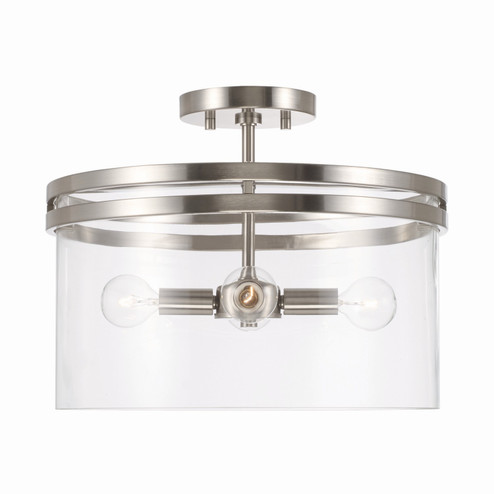 Fuller Four Light Dual Mount Semi Flush/Pendant in Brushed Nickel (65|248741BN)