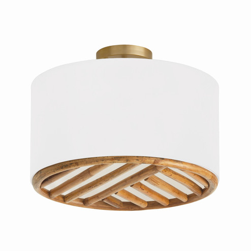 Soleil Three Light Semi-Flush Mount in Matte Brass (65|247431MA)