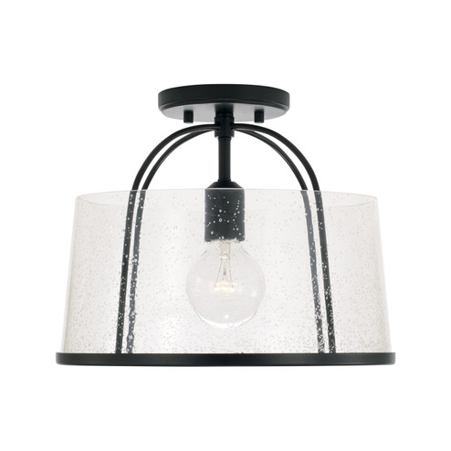 Madison One Light Semi Flush Mount in Matte Black (65|247011MB)