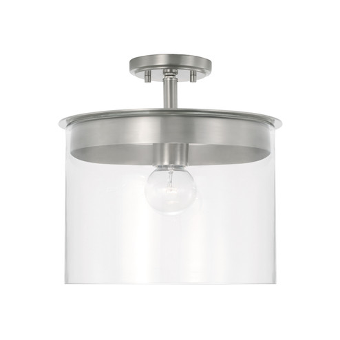 Mason One Light Semi Flush Mount in Brushed Nickel (65|246812BN)