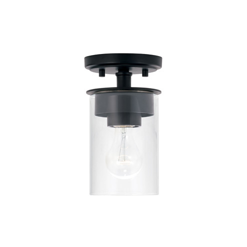 Mason One Light Semi Flush Mount in Matte Black (65|246811MB-532)