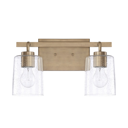 Greyson Two Light Vanity in Aged Brass (65|128521AD-449)