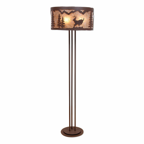 Kincaid-Mountain Deer Three Light Floor Lamp in Rustic Brown (172|M69330AL-27)