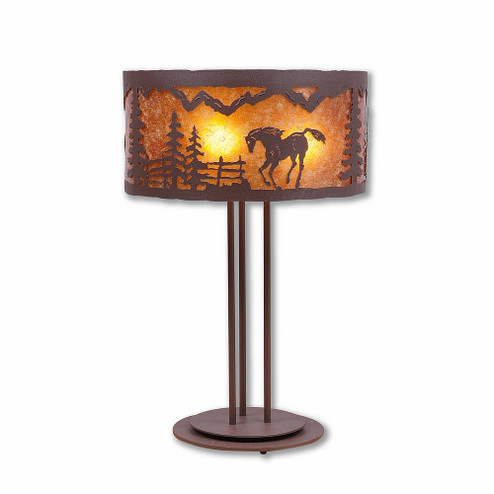 Kincaid-Mountain Horse Three Light Desk Lamp in Rustic Brown (172|M69135AM-27)