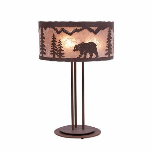 Kincaid-Mountain Bear Three Light Desk Lamp in Rustic Brown (172|M69125AL-27)