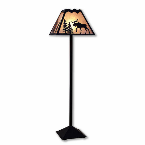 Rocky Mountain-Mountain Moose Black Iron One Light Floor Lamp in Black Iron (172|M62627AL-97)