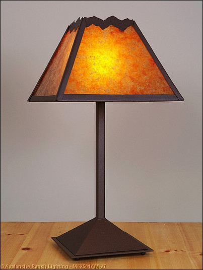 Rocky Mountain-Rustic Plain Rustic Brown One Light Table Lamp in Rustic Brown (172|M62501AM-27)