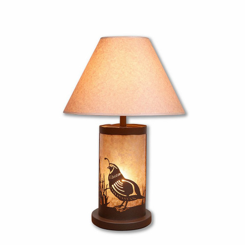 Cascade-Western Quail Two Light Table Lamp in Rustic Brown (172|M60154AL-OP-27)