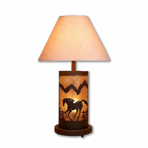 Cascade-Mountain Horse Two Light Table Lamp in Rustic Brown (172|M60135AL-OP-27)