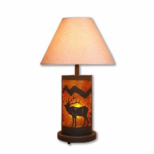 Cascade-Mountain Elk Rustic Brown Two Light Table Lamp in Rustic Brown (172|M60133AM-OP-27)