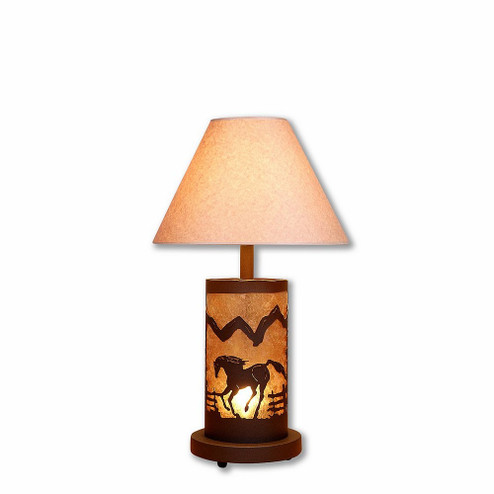 Cascade-Mountain Horse Two Light Desk Lamp in Rustic Brown (172|M60035AL-OP-27)
