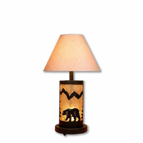 Cascade-Mountain Bear Black Iron Two Light Desk Lamp in Black Iron (172|M60025AL-OP-97)