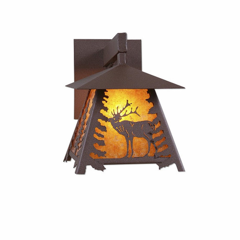 Smoky Mountain-Mountain Elk One Light Wall Sconce in Rustic Brown (172|M53533AM-27)