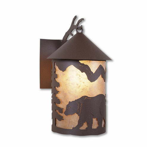 Cascade Lantern-Mountain Bear One Light Wall Sconce in Rustic Brown (172|M51625AL-27)