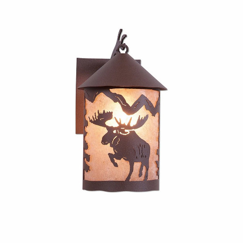 Cascade Lantern-Alaska Moose One Light Wall Sconce in Rustic Brown (172|M51522AL-27)
