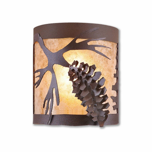 Kincaid-Spruce Cone One Light Semi Flush Mount in Rustic Brown (172|M49140AL-27)