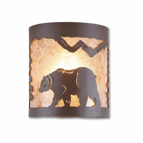 Kincaid-Mountain Bear One Light Semi Flush Mount in Rustic Brown (172|M49125AL-27)