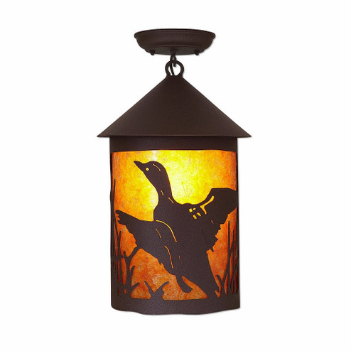 Cascade-Loon Rustic Brown One Light Semi Flush Mount in Rustic Brown (172|M48664AM-27)