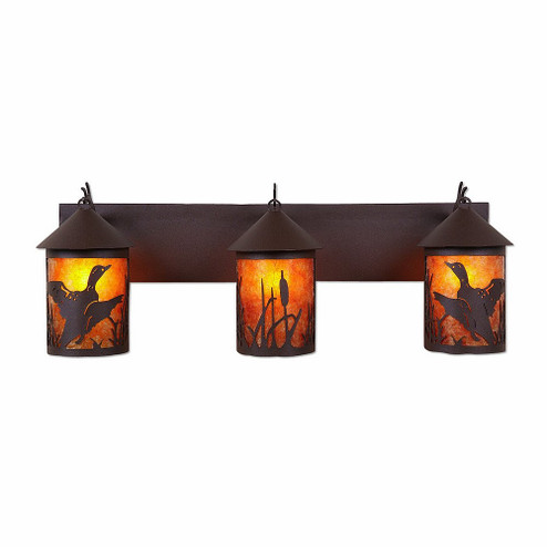 Cascade-Loon Rustic Brown Three Light Bath Vanity Light in Rustic Brown (172|M38364AM-27)