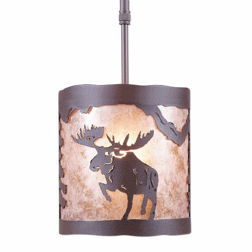 Kincaid-Alaska Moose One Light Pendant in Rustic Brown (172|M29122AL-ST-27)