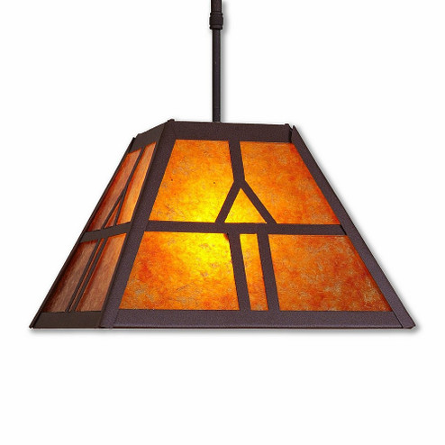 Rocky Mountain-Westhill One Light Pendant in Rustic Brown (172|M26573AM-ST-27)