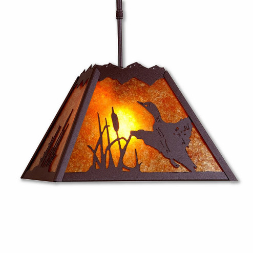 Rocky Mountain-Loon One Light Pendant in Rustic Brown (172|M26564AM-ST-27)