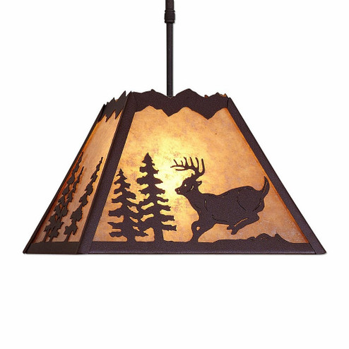 Rocky Mountain-Mountain Deer Rustic Brown One Light Pendant in Rustic Brown (172|M26530AL-ST-27)
