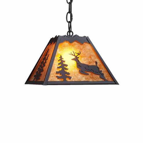 Rocky Mountain-Valley Deer Black Iron One Light Pendant in Black Iron (172|M26321AM-CH-97)