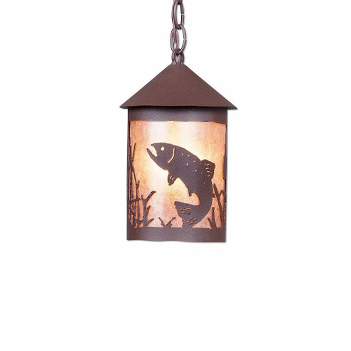 Cascade Lantern-Trout One Light Pendant in Rustic Brown (172|M24481AL-CH-27)