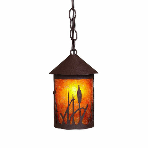 Cascade Lantern-Cattails One Light Pendant in Rustic Brown (172|M24465AM-CH-27)