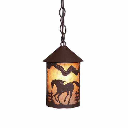 Cascade Lantern-Mountain Horse One Light Pendant in Rustic Brown (172|M24435AL-CH-27)