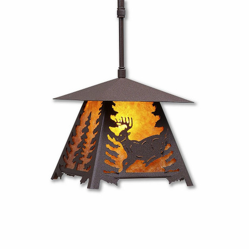 Smoky Mountain-Mountain Deer One Light Pendant in Rustic Brown (172|M23530AM-ST-27)