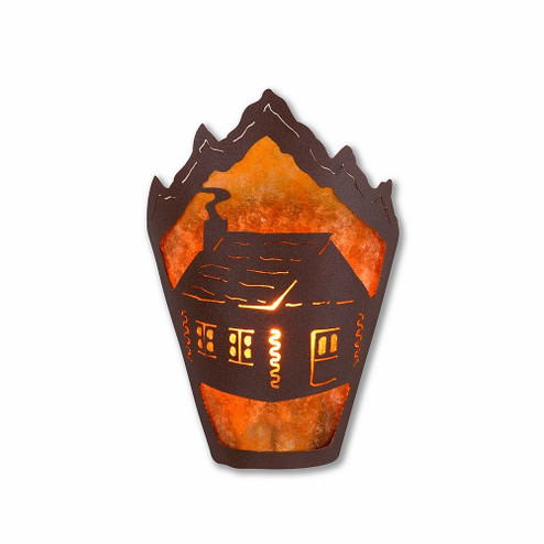 Teton-Cabin One Light Wall Sconce in Rustic Brown (172|M15224AM-27)