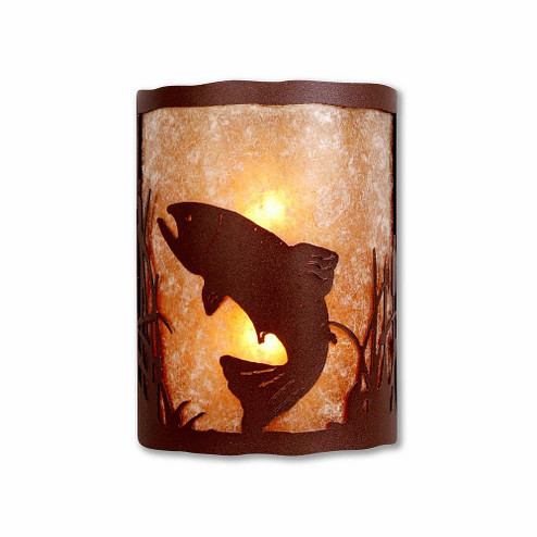 Cascade-Trout Rustic Brown Two Light Wall Sconce in Rustic Brown (172|M13381AL-27)