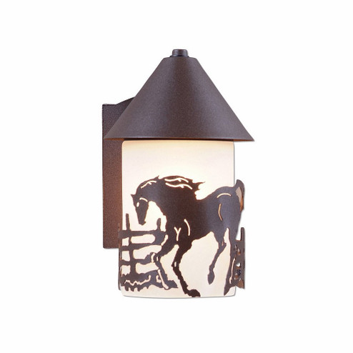 Denali-Mtn Horse One Light Wall Sconce in Forest Green (172|H51135-27)